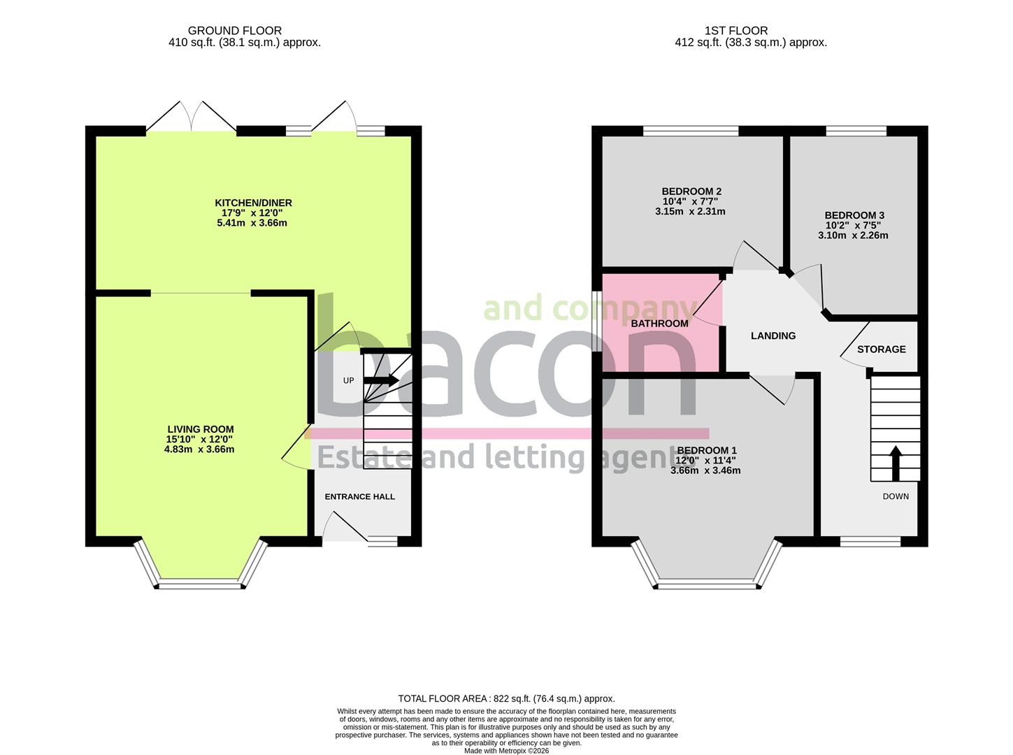 Floor Plan | House - Semi-Detached | Ringmer Road, Worthing, BN13 | For Sale